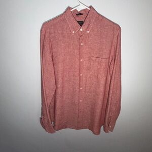 J.Crew Men’s Chambray Red Button-Down Shirt | Casual Style